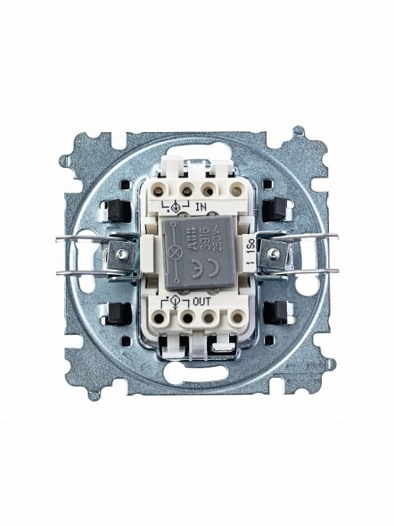 Выключатель ABB Levit антрацит / дымчатый чёрный одноклавишный с подсветкой 2CHH590146A6063 3559H-A01446 63W