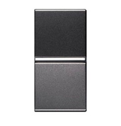 Механизм переключателя ABB Zenit антрацит одноклавишного с клавишей с контрольной подсветкой 1 модуль 2CLA210250N1801 N2102.5 AN