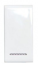 Сменная металлическая клавиша Bticino Living Light Белый с возможностью подсветки. 1 модуль L4931BA