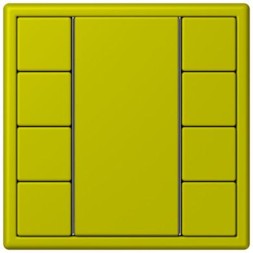 Кнопочный модуль КNX Jung Les Couleurs® Le Corbusier vert olive vif F 50 с четырьмя парами кнопок LC504TSA4320F