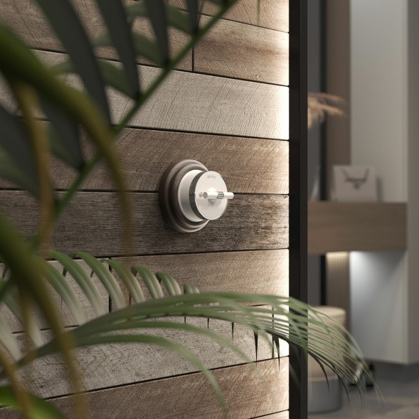 Переключатель/выключатель одноклавишный Vintage белый матовый/хром W5812050