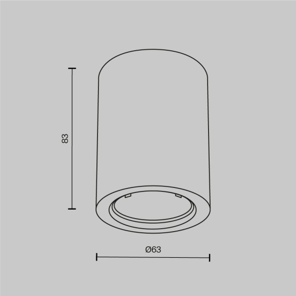 Потолочный светильник Technical C001CL-GU10-W