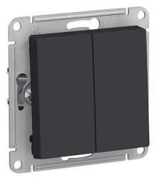 2-клавишный ПЕРЕКЛЮЧАТЕЛЬ, 10АХ, механизм, быстрозажим. клем., КАРБОН Schneider Electric Art Gallery GAL001065S