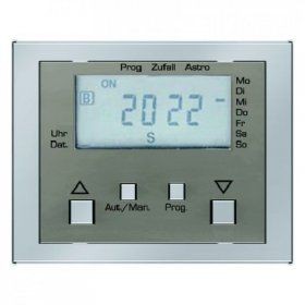 Таймер Berker K.5 стальной лак RolloTec &quot;Easy&quot; с дисплеем 17627104