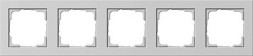 Рамка Gira E2 Серый матовый 5-постовая 021537