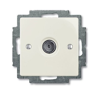 ТВ-розетка ABB Basic 55 chalet-white 1очная (единственная) 2CKA001724A4317 1743-01-96-507