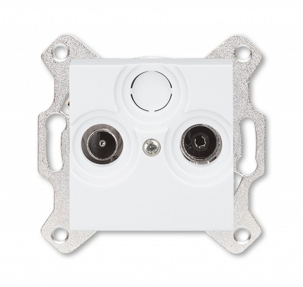 Розетка TV-R ABB Levit белый проходная 7дБ 2CHH083607A6003 5011H-A03607 03W