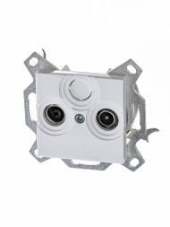 Розетка TV-R ABB Levit белый проходная 7дБ 2CHH083607A6003 5011H-A03607 03W