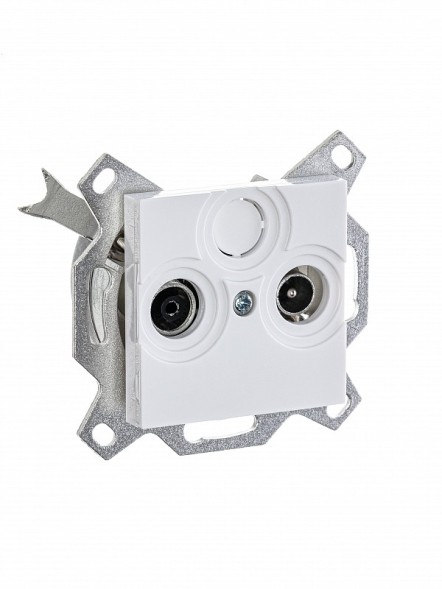 Розетка TV-R ABB Levit белый проходная 7дБ 2CHH083607A6003 5011H-A03607 03W