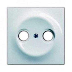 Накладка (центральная плата) ABB impuls белый бархат для TV-R розетки 2CKA001753A0168 1743-774