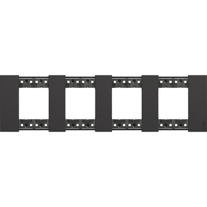 Рамка Bticino Living Now Чёрный 2+2+2+2-модульная KA4802M4KG