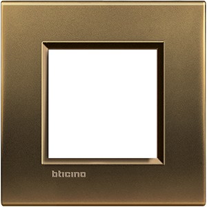 Рамка Bticino LivingLight Квадрат Бронза двухмодульная LNA4802BZ