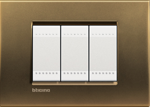 Рамка Bticino LivingLight Квадрат Бронза двухмодульная LNA4802BZ