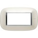 Рамка Bticino Axolute Овал Серебро 4 модуля HB4804SAN