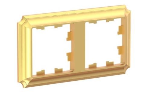 ATN101602 2-постовая РАМКА ЗОЛОТО, AtlasDesign Antique Schneider Electric