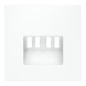 Накладка для розетки акустической 4-местной , S70 (белый матовый)