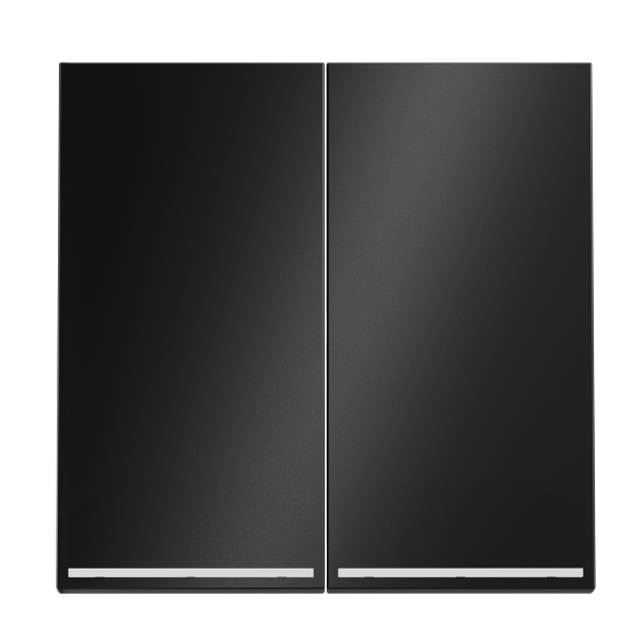 Клавиши для выключателя/переключателя двухклавишного с подсветкой, S70 Metal (антрацит)