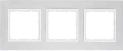 Рамка Berker B.7 Полярная белизна алюминий 3 поста 10136914