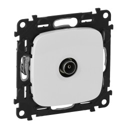 Розетка ТВ Legrand Valena ALLURE Белая оконечная 10дБ 0-862 МГц. С лицевой панелью 753760