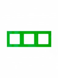 Рамка ABB Levit Зелёный / Дымчатый чёрный 3 поста 2CHH015030A6067 3901H-A05030 67W