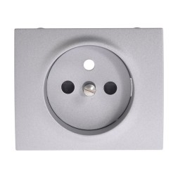 Лицевая панель Legrand Galea Life алюминий для розеток 2к+З с защитными шторками французский стандарт 771328