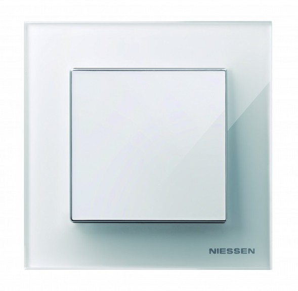 Клавиша ABB Sky Стекло белое для 1-клавишных выключателей/переключателей/кнопок 2CLA850100A2101 8501 CB