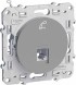 Розетка RJ12 Schneider Electric Odace алюминий 6 контакт S53R497