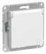 Розетка Schneider Electric Atlasdesign Белый с заземлением со шторками с крышкой, 16А, IP20, механизм ATN000146