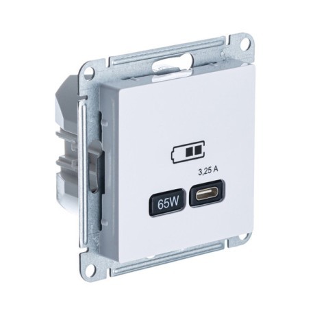ATN001327 Atlasdesign USB РОЗЕТКА тип-С 65Вт высокоскор.заряд. QC, PD, механизм, ЛОТОС Schneider Electric