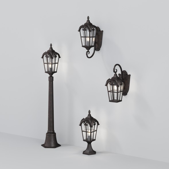 Уличный настенный светильник Outdoor O413WL-01BZ1