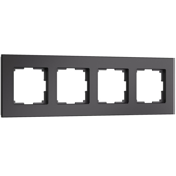 Рамка из стекла на 4 поста Senso черный soft-touch W0043108