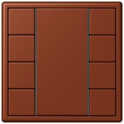 Кнопочный модуль КNX Jung Les Couleurs® Le Corbusier terre sienne brulee 59 F 50 с четырьмя парами кнопок LC504TSA4320D