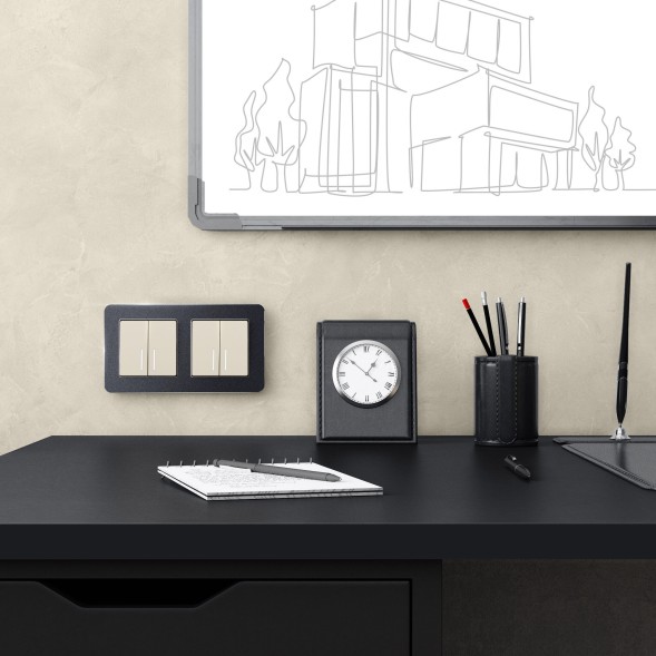 Выключатель двухклавишный с подсветкой (айвори матовый) Werkel W1120162