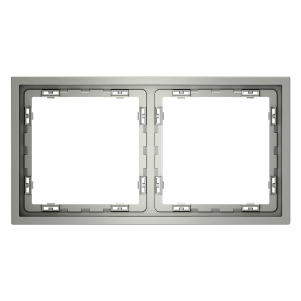 Рамка пластиковая VOLTUM S70 на 2 поста, (сталь)
