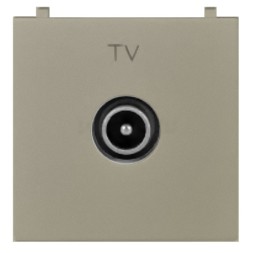 Розетка TV ABB Zenit шампань простая 2 модуля (N2250.7 CV) 2CLA225070N1901