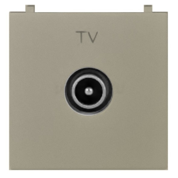 Розетка TV ABB Zenit шампань простая 2 модуля (N2250.7 CV) 2CLA225070N1901