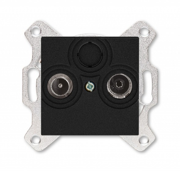 Розетка TV-R ABB Levit антрацит проходная 7дБ 2CHH083607A6063 5011H-A03607 63W