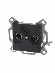 Розетка TV-R ABB Levit антрацит проходная 7дБ 2CHH083607A6063 5011H-A03607 63W