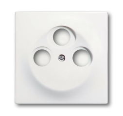 Накладка (центральная плата) ABB impuls белый бархат для TV-R-SAT розетки 2CKA001753A0167 1743-03-774