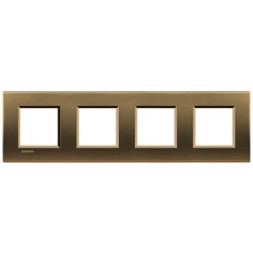 Рамка Bticino LivingLight Квадрат Бронза 2+2+2+2 модуля LNA4802M4BZ