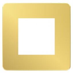 Рамка Schneider Electric Unica Studio Metal Золото / Бежевый 1 пост NU280260