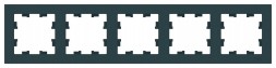 Рамка Schneider Electric Atlasdesign Изумрудный 5 постов ATN000805
