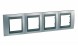 Рамка Schneider Electric Unica Top Хром матовый / Графит 4 поста MGU66.008.238