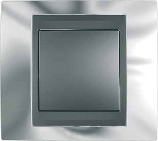 Рамка Schneider Electric Unica Top Хром / Графит 1 пост MGU66.002.210