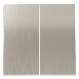 Клавиши для выключателя/переключателя двухклавишного, S70 Metal (никель)