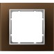 Рамка Berker B.3 Коричневый / Полярная белизна 1 пост 10113021