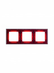 Рамка ABB Levit Оранжевый / Дымчатый чёрный 3 поста 2CHH015030A6066 3901H-A05030 66W