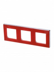 Рамка ABB Levit Оранжевый / Дымчатый чёрный 3 поста 2CHH015030A6066 3901H-A05030 66W