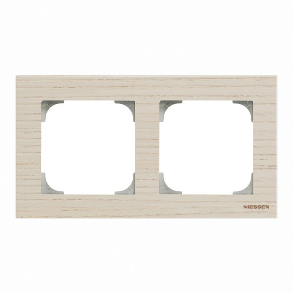 Рамка ABB Sky Белый ясень 2 поста 2CLA857200A2001 8572 FR