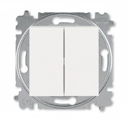 Выключатель ABB Levit жемчуг / ледяной кнопочный двухклавишный 2CHH598745A6068 3559H-A87445 68W